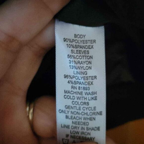 NWOT Women's Size 28W H by Halston black jacket - Picture 7 of 7